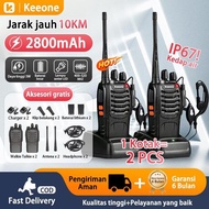 TERLARIS KEEONE HT MINI JARAK JAUH 2 UNITS WALKIE TALKIE 10KM(MAX) 2800MAH HT WLAN UHF520MHZ HANDY T