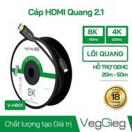 VegGieg 2.0 4K60Hz 2.1 8K60Hz Optical HDMI Cable 10m 20m 30m 40m 50m HDMI Fiber Optic BH 12T V-H710 