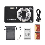 2.7-inch TFT Portable Digital Camera 56MP 4K Ultra HD 20X Zoom Auto Focus Self-Timer Face Detection 