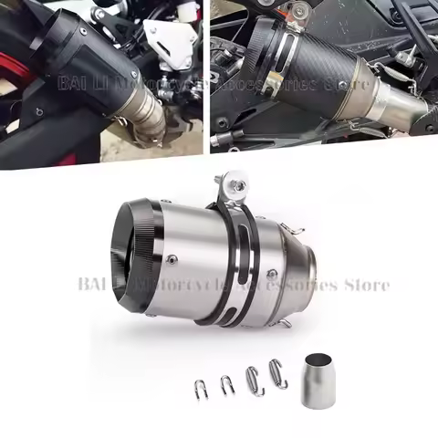 Universal 51mm motorcycle exhaust pipe carbon fiber muffler For Z900 Z1000 ninja400 CBR500 R6 Z650 M