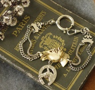 古董雕刻馬 馬蹄法國懷錶鍊 BR269