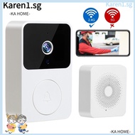 KA Phone Video Door Bell, Safe Security System Wireless Doorbell,  Remote Monitoring Wifi Video Door Bell