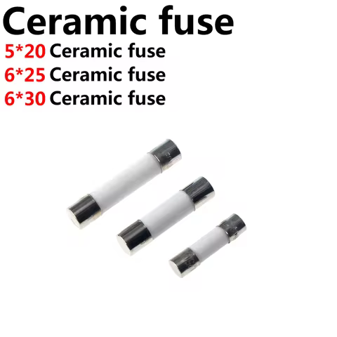 50pcs 5*20mm 6*30mm 6*25 Fast Blow Tube Fuses mm 250V 1A 2A 3A 4A 5A 6A 8A 10A 15A 20A 25A 30A Fuse 