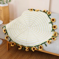 DIY crochet flower blanket sunflower blanket