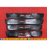 Perodua Myvi Bezza Axia Alza Aruz Carbon Door Side Step Sill Plate Kick Scuff Plate [READY STOCK]