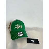 STÜSSY NEW ERA 9TWENTY WASHED BASIC TRUCKER GREEN