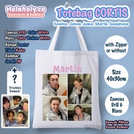 TOTEBAG CORTIS MARTIN KPOP I WHITE CANVAS TOTEBAG MARTIN CORTIS KPOP [READY] KPOP GIFT | FANKIT