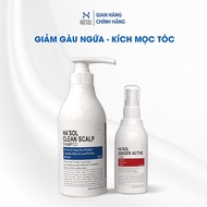 Bộ Đôi "SẠCH GÀU – KÍCH MỌC" Giảm Gàu Hỗ Trợ Mọc Tóc - Hasol Clean Scalp 500ml+Xịt Hasol Anagen Acti