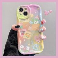 Case HP for Samsung A32 4G SamsungA32 Samaung Galaxy A32 Samsumg Casing Softcase Cute Casing Phone Cesing Soft Cassing for Bear Star Full Color Chasing Cash Case
