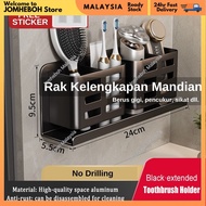 Rank Tandas Berus Gigi Razor Skincare Toiletries Rack Holder Wall Mounted Shaver Storage Waterproof 