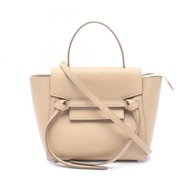 【二手】Celine CELINE手提包 BELT BAG NANO 腰包 Nano 2WAY 灰褐色皮革腰包 Nano 女士二手 A
