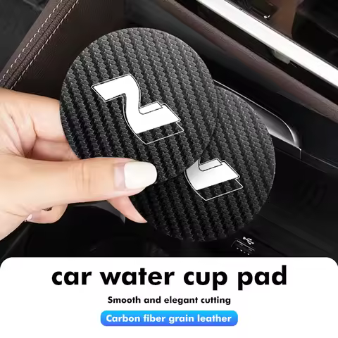 2Pcs Car Cup Slot Coaster Carbon Fiber Non-slip Mat Fit N Line I20 I30 Azera Sonata Tucson Palisade 
