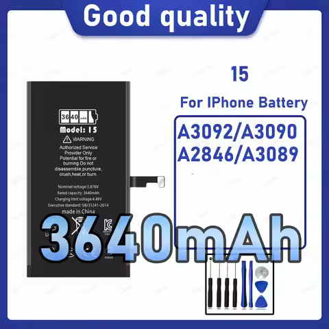 3640mAh Diagnostic Battery show genuine part no pop up message for iPhone 15 battery