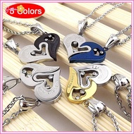 UVIGM> 1Pair Couple Iron Chain Heart Love Nelaces Trendy Paired Suspension Pendants new