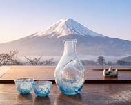 日本製 - 東洋佐佐木 - 寶藍 冷酒壺套裝 - 清酒 清酒杯