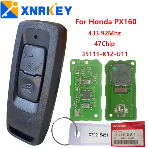 XNRKEY 2 Button 433.92MHz ID47 Chip For Honda PCX PCX160 Motorcycle Remote Key FCCID 35111-K1Z-U11/ 