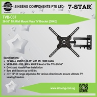 7-STAR* TVB-C37 26”inch -55”inch Tilt Wall Mount Vesa TV / Monitor Bracket [Max:30KG]
