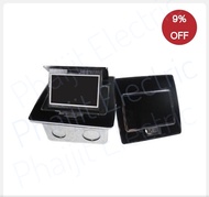 Haco เต้ารับฝังพื้นเคลือบเรซิ่น HACO รุ่น TPU-20RB/P สีดำ (สวิฟท์หรือพรีโม่)Floor Wall & Table OutLe