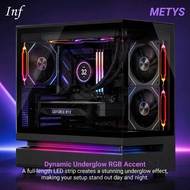 INFINITY Metys M-ATX Gaming Computer Case Led Strip ARGB Non Fan