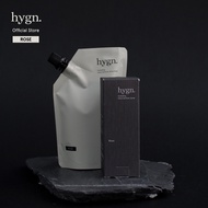 Duo set - Hygn Rose Hydrating Hand Sanitizer Spray + Refill Pouch ชุดสเปรย์แอลกอฮอล์ ฟู้ดเกรด ไฮจน์ โรส + ถุงเติม
