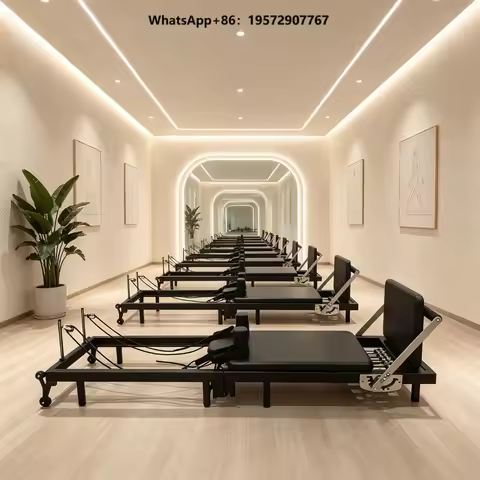 Yoga Pilates Bed Black Foldable Pilates Reformer Pilates Reformer for Home Use