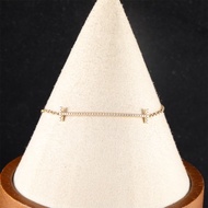 TIFFANY&CO(蒂芙尼) Tiffany T微笑手鏈 18K黃金/鑽石 S-M碼 黃金 T 18K微笑手鏈