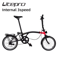 Litepro Folding Bike 16 Inch 349 Internal 3 Speeds Steel Frame Bicycle
