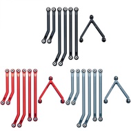 Strengthen High Clearance Chassis Links CNC Aluminum Linkage Set for 1/24 RC Crawler Car Axial SCX24