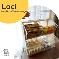 IKONELACI Organizer Box Snack Rak Kotak Lipat Minimalis Rak Meja Rak Makanan Serbaguna