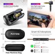 [ FREE BAG ] Plextone DX2 Gaming Earphone Earbuds Earphone Earfon Earphones with Mic for PC Fon Mobi