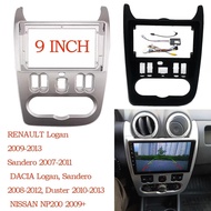 2 din Car Radio Fascia for RENAULT Logan Sandero DACIA Duster Double din Radio Fascia Frame Adapter 