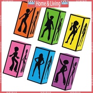 ci 6Pieces 70s 80s Music Themed Party Decoration Retro Decorative Disco Box