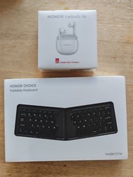HONOR 藍芽鍵盤及耳機