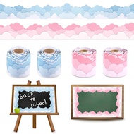 1Roll Self Adhesive Chalkboard Cloud Border Sticker DIY Border Classroom Decors Paper Border Trim St
