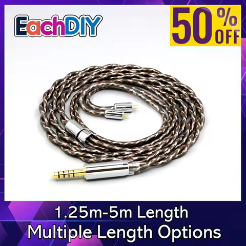 TypeX 25AWG Litz Shielding 7n OCC Earphone Cable For IEM 0.78mm Flat Step JH Audio JH16 Pro JH11 Pro