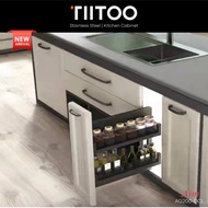 [TIITOO] Aluminium Pull Out Sauce Rack / Pull Out Basket / Kitchen Drawer / Laci Kabinet / AG200-DCL