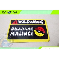 Funny Car Motorcycle sticker warning No Thief