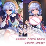 【Free-delivery】 Game Genshin Impact Kamisato Ayaka Dakimakura Waifu Body Pillowcase 2-Side Hugging Body Throw Peach Skin Pillow Cover Case