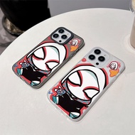 White faced Spider Man Casing Compatible for iPhone 15 14 13 12 11 Pro Max X Xr Xs Max 8 7 6 6s Plus SE xr xs Phantom Soft phone case