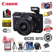 (Ready Stock) Canon EOS M10 kit 15-45mm IS STM Mirrorless system APS-C ( 3 Years Warranty )