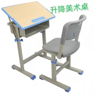 Classroom Drawing Painting Table School Table Elementary School Students Art Tiltable Table Chair Dr