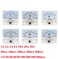 85C1 DC Analog Current Meter Panel 1A 3A 5A 10A 30A 10mA 50mA 100mA 500mA 50uA 100uA 200uA 500uA AMP