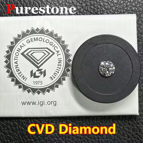 HPHT Lab Grown CVD Diamonds IGI Certificate0.3ct 0.5ct 1ct 1.5CT Loose Diamond Stone Wholesale White