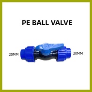 ✻ ┛ ◈ PE Compression Fittings 1/2" 3/4" 1" BALL VALVE hdpe pvc pipe socket BALL VALVE