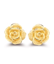 PRIMA ต่างหูทองคำ 99.9% Queen of Rose Collection รูปกุหลาบ รหัสสินค้า 111E3569-18