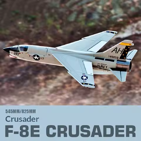 Freewing 64mm F-8E Crusader Ducted Fan RC Airplane Navy AH Marking Remote Control Warbird Model For 
