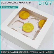 Mika Cupcake Box Contains 6 Contains 9 Gable Box/ Muffin Cupcake Box/ Cake Box/ Plain Cupcake Box/ M