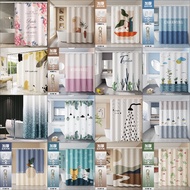 【High Quality】180/200/220/240cm New cartoon shower curtain bathroom waterproof shower curtain thick 