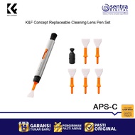 K&F Concept Double-sided Carbon Head Lens Pen Set with Replaceable Cleaning Sensor for APS-C Camera 