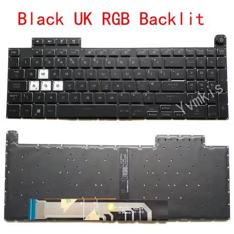 UK RGB Backlit Keyboard for ASUS TUF 3 Gaming F15 FA507 FA507R FX507 FX507ZC FX517 FX517Z FX707 FX70